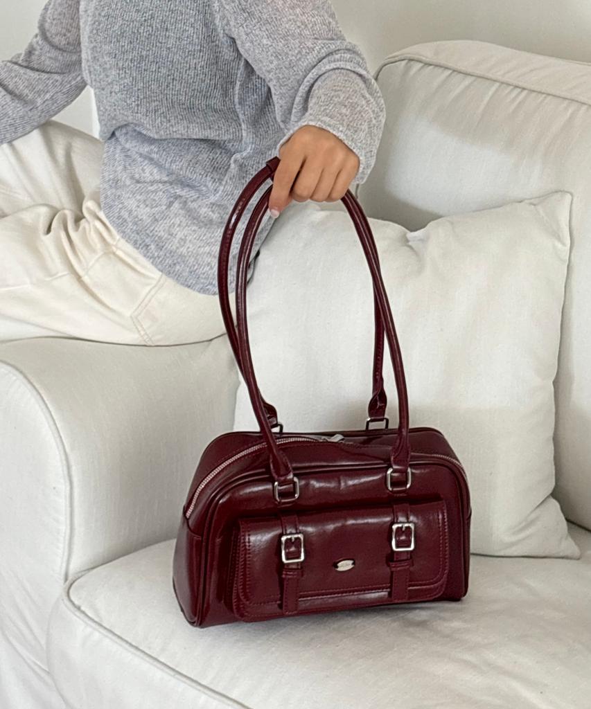 Offlin Buckle Strap Shoulder Bag_Red