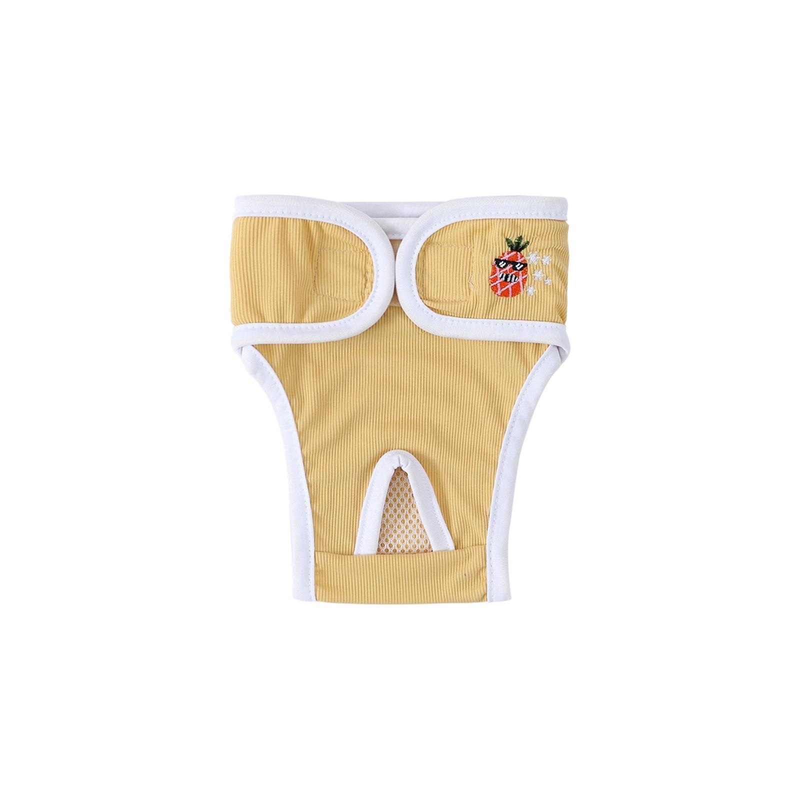 

Cartoon Washable Dog Diaper For Female Dogs, Polite -Harassment Pull-Up Diaper For Male Dogs, Pet Menstrual Diaper XS жовтий