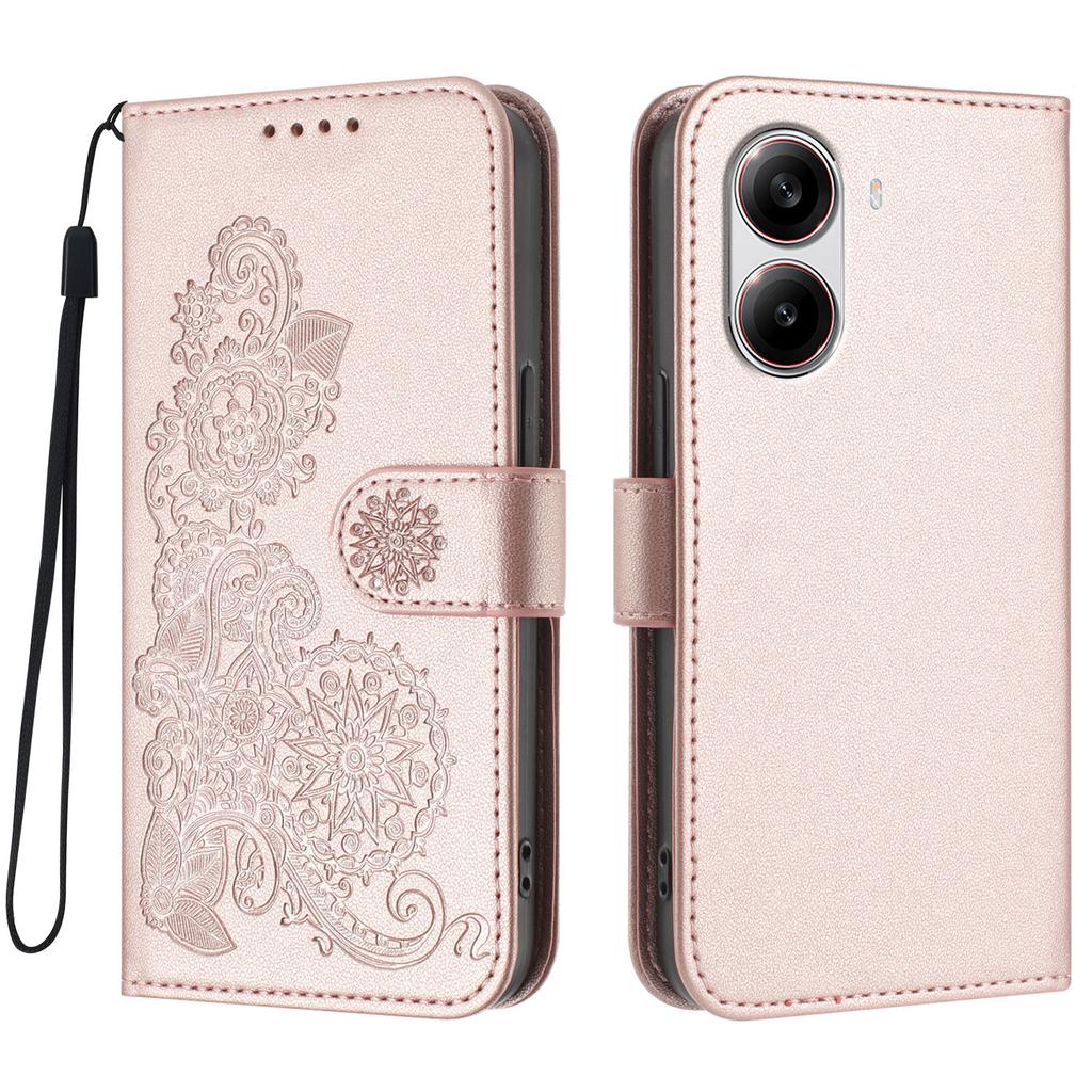 For Xiaomi Redmi Turbo 4 5G/Xiaomi Poco X7 Pro 5G Phone Cases Mandala Flower Leather Wallet Mobile Cover with Strap