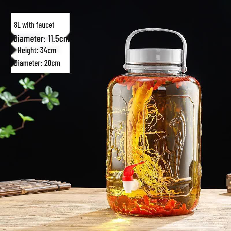 Sealed Glass Brewing Jar with Faucet