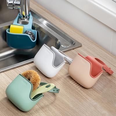 Home Storage Drain Basket Kitchen Sink Holder Adjustable Soap Sponge Shlf Hanging Drain Basket Bag Kitchen Accessories