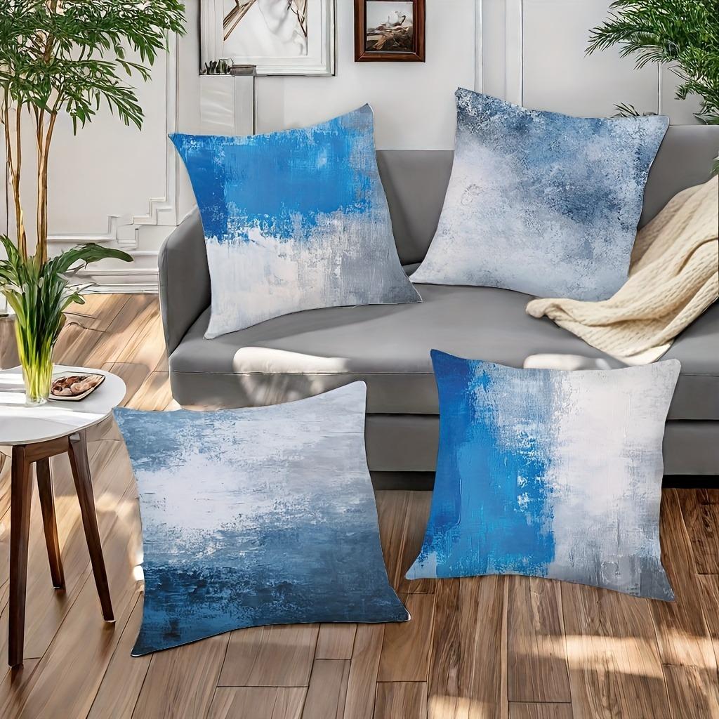 Abstract Art Pillowcase Blue and White designSuitable for Sofa Car Bedroom Decorative Cushion Cover Pillow Cover
