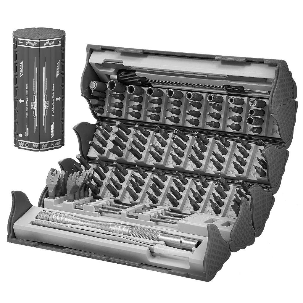 128 in 1 Precision Screwdriver Set with Magnetic Bits and Pad Heavy Duty Mini Screwdriver Set for Phone Computer Watch Laptop