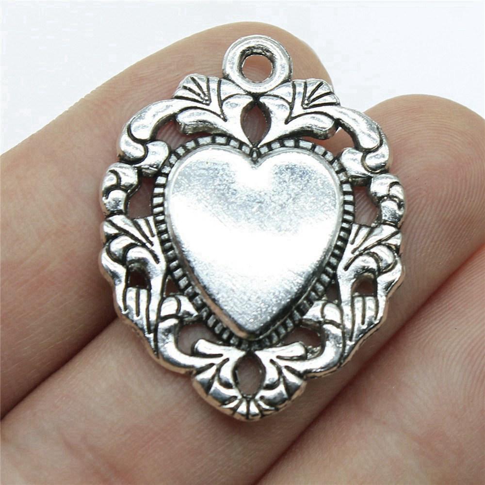 

Шармы Готический Стиль Подвески Персиковое Сердце Минималистичные Ювелирные Компоненты QC063 A15-5pcs-34x26mm