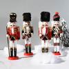 Weihnachts-Nussknacker Ornament Kleiner Holzsoldat Weihnachtsdekorationen Nussknacker Figur Ornament für Tisch Regal