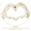 Artibetter Heart Hands Sculpture Gesture Heart Decoration Love Ornament Skeleton Hearts Sculpture Skull Couple Statue Heart Shape Figurine for for