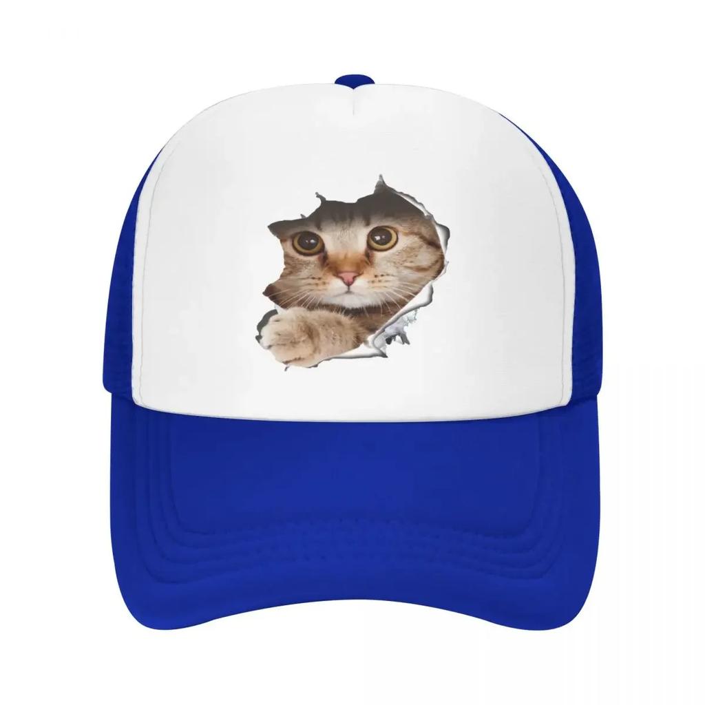 Custom Cute Cat Baseball Cap Women Unisex Personalized Adjustable Trucker Hat Streetwear Snapback Dad Hats