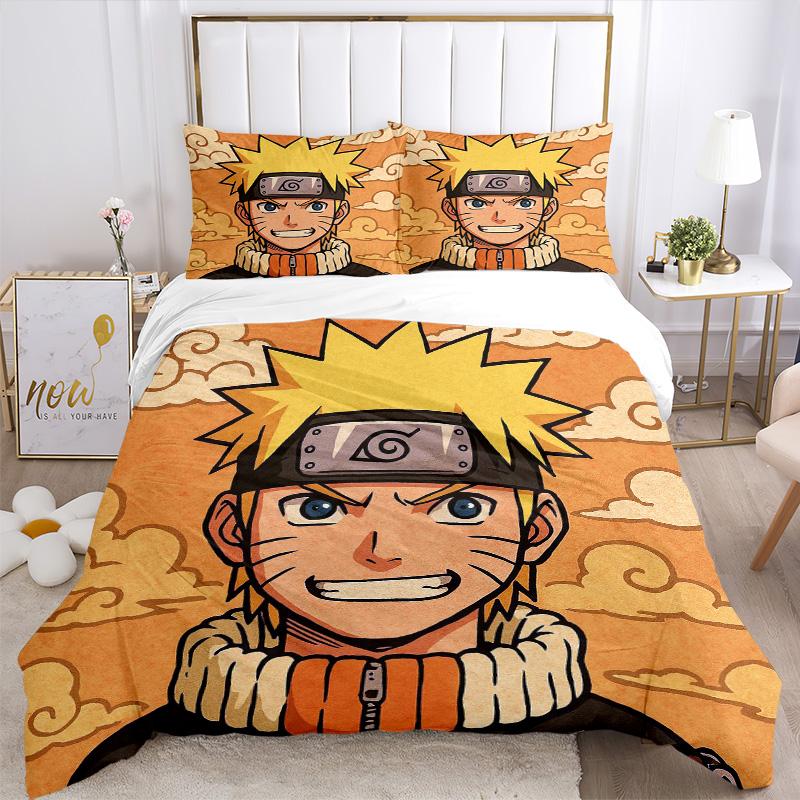 Naruto'S Determination Print 3Pcs Bedding Setduvet Cover With 2 Bedropillowcase Home Birthday Gift
