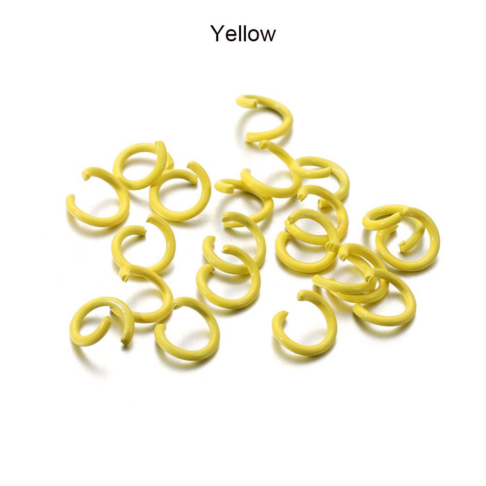100Pcs/Lot 1.2x8mm Colorful Metal Open Jump Rings Split Jump Ring Connector for DIY Jewelry Making Findings Accessories Supplies