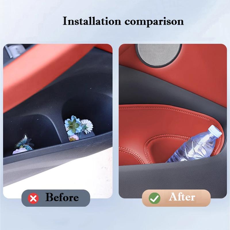 For BMW X3 iX3 2018 - 2026 Car Door Slot Storage Box Leather Protective Pad Cover Glove Box Storage Barrel Interior Accessories