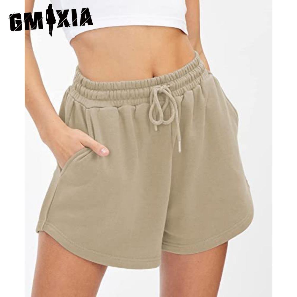 

GMXIA Женские модные повседневные брюки и капри с однотонным принтом XXL бежевый