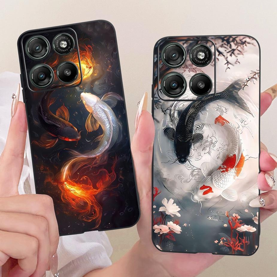 For Motorola Moto G15 G17 Power Case Cute Cat Fashion Painted Cover Soft TPU Phone Case For Moto G17 Power MotoG15 MotoG17 Shell