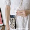 Galaxy Z Flip4 Phone Case Snakeskin Twill Chain for Samsung ZFlip3 Up and Down Folding Case