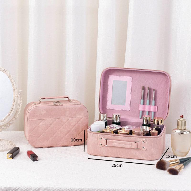 Large Capacity Advanced PU Leather Makeup Bags Fashion  Women's Travel Multiple Models Portable Makeup Box Portable Storage Bags