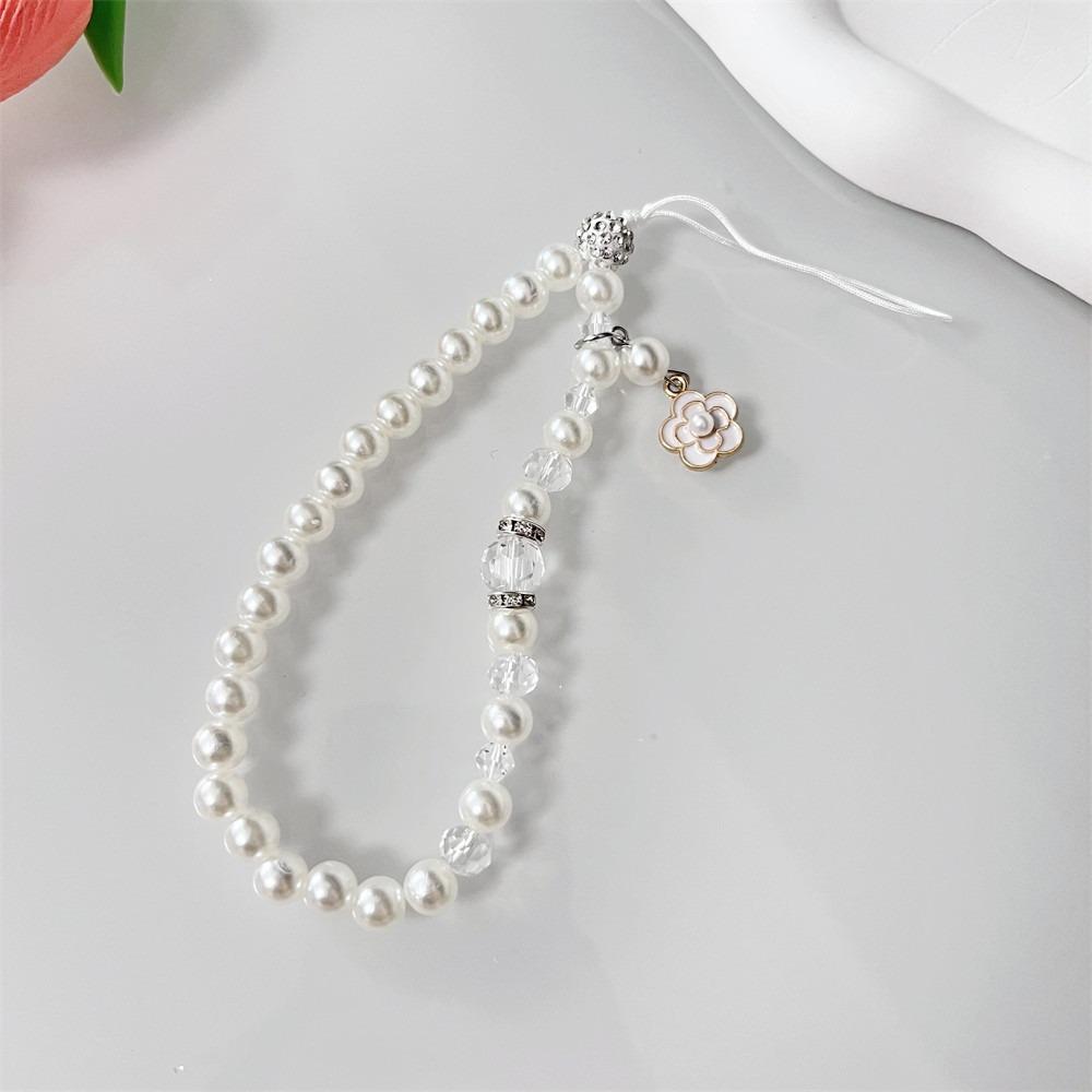 Anti-lost Pearl Bowknot Phone Lanyard Detachable Bag Camera Pendant  Phone Charm Accessories