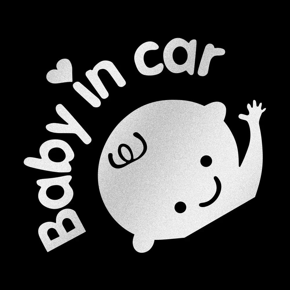 Car Sticker Cartoon Funny KIDS BABY IN CAR Sticker Auto Window Glass Body Personalized Creative DIY Warning Sign Car Decoration