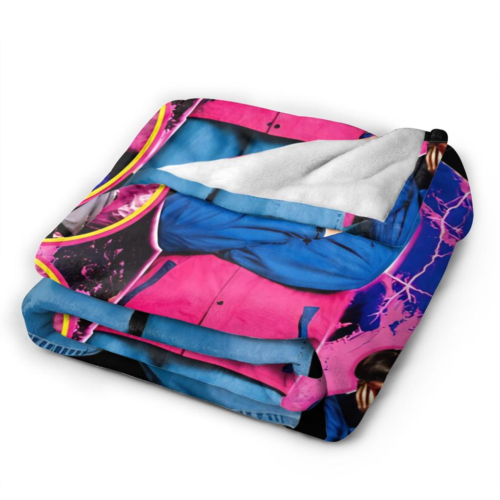 Oliver Tree Riposa in Pace 1993-2023 Coperte Commemorative Corallo Pile Peluche Decorazione Coperta Plaid Multifunzione Trapunta per Auto