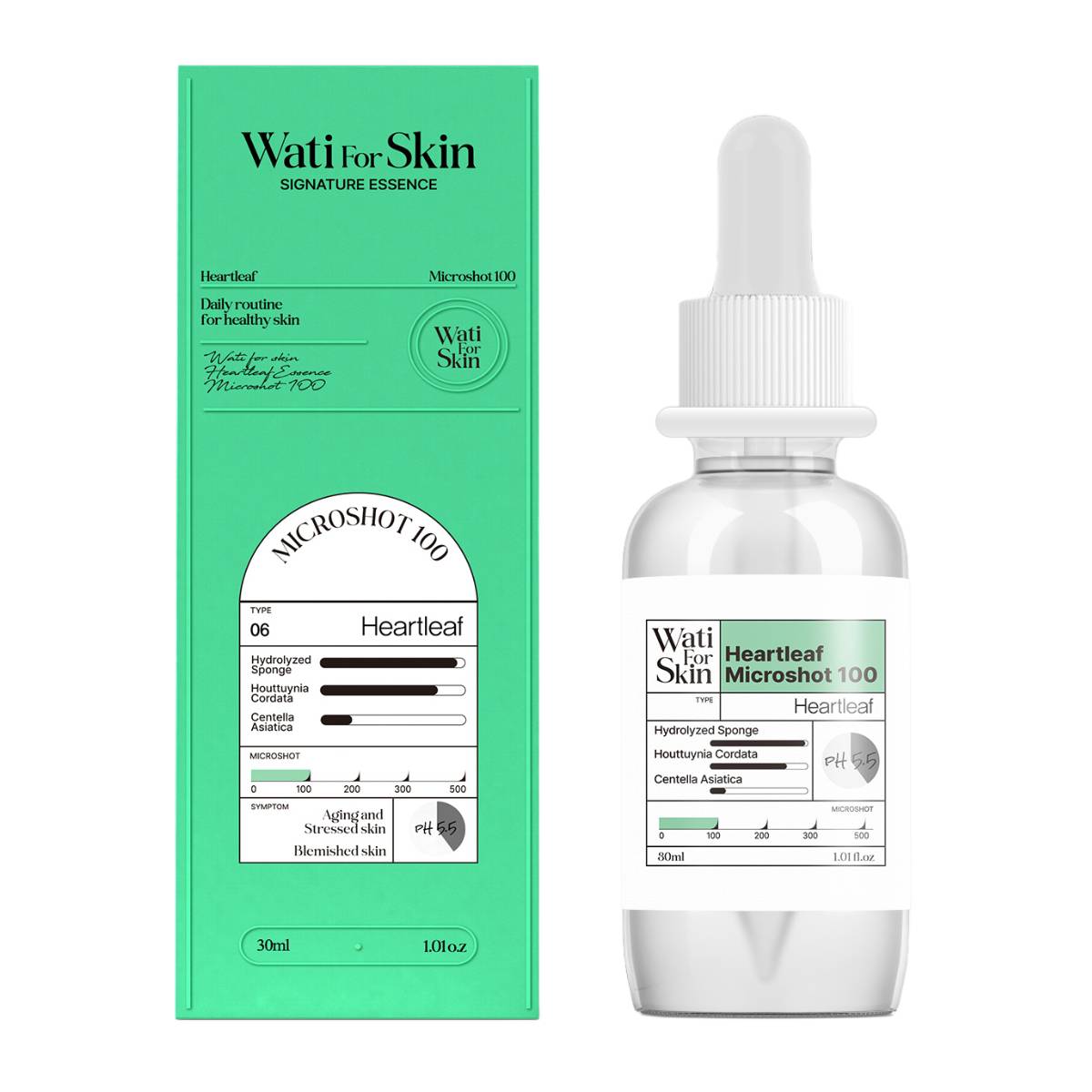 

WATI FOR SKIN Skin Essence Microshot 100, 12 видов/30 мл, Антивозрастной, Увлажняющий, Корейская косметика, Kbeauty, пробник Heartleaf Essence