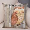 45x45 Cm Colorful Nordic Fox Owl Pillowcase Decorative Squirrel Pillowcase
