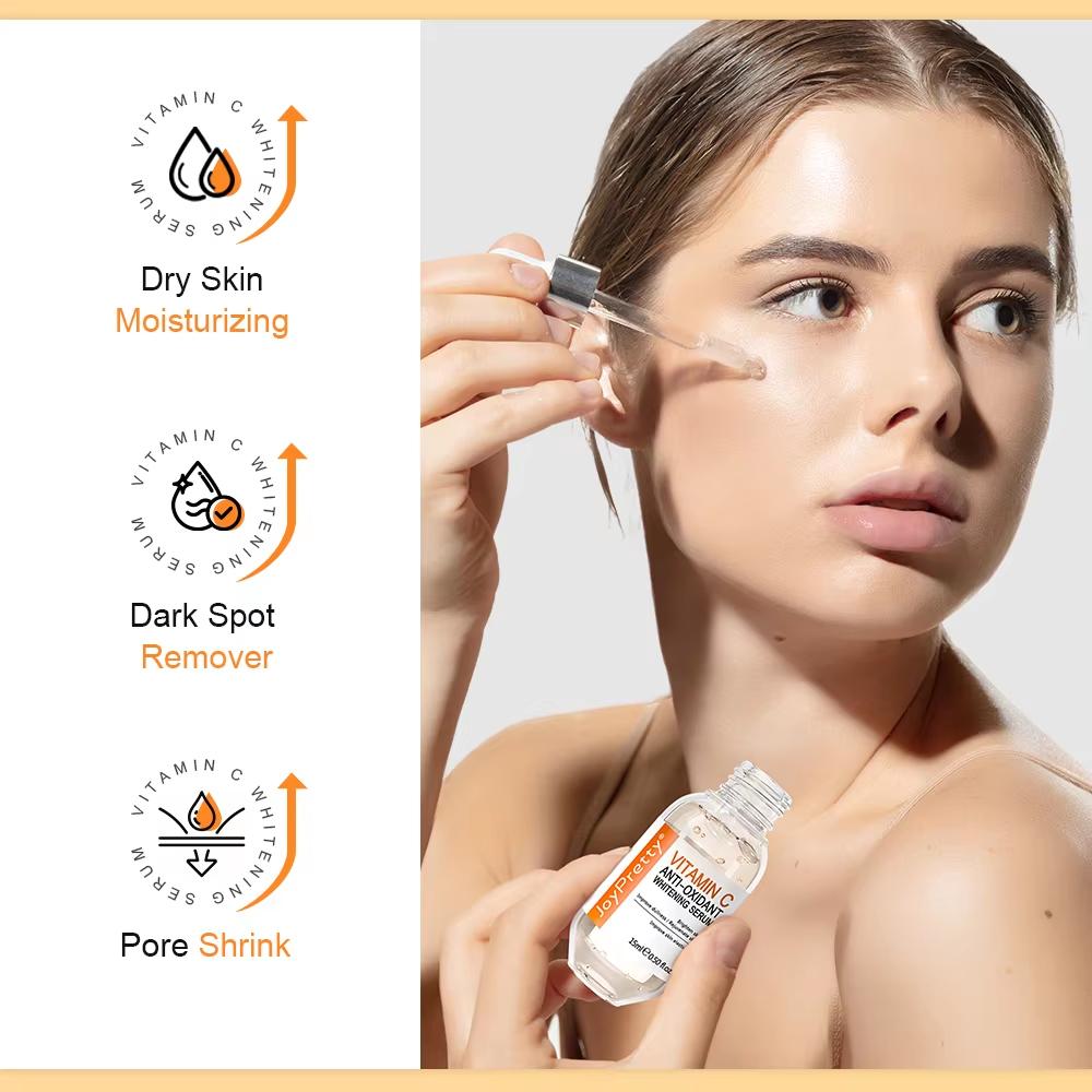 JoyPretty VC Whitening Skin Care Set Anti Dark Circles Eye Cream Spot Remove Hyaluronic Acid Moisturizr Serum Beauty Health