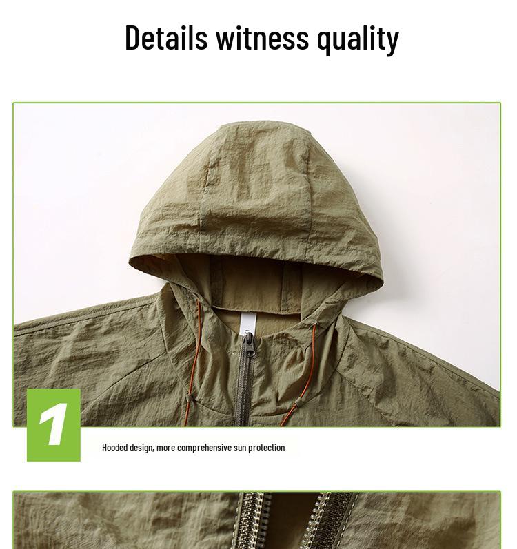 Dopamine 2025 Men's UV Protection Summer Windbreaker for Outdoor Climbing - Lightweight, Breathable, Sun-Blocking Jacket