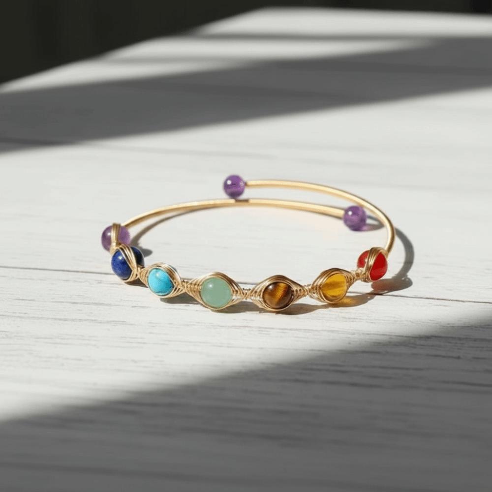 14k Gold Plated Adjustable Bracelet Gold Color Crystal Bracelet Open Cuff Bangle Minimalist Style