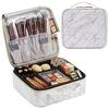 Hapilife Makeup Box Pouch Large Capacity Cosmetic Products Case Storage Portable Professional Travel White