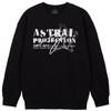 ASTRAL PROJECTION Vintage Lettering Loose Fit Sweatshirt_Black