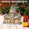 2D Flat Print Xmas DIY Diamond Painting Tabletop Ornaments Kit 5D DIY Diamond Art Tabletop Decorations Bedroom Table Decoration