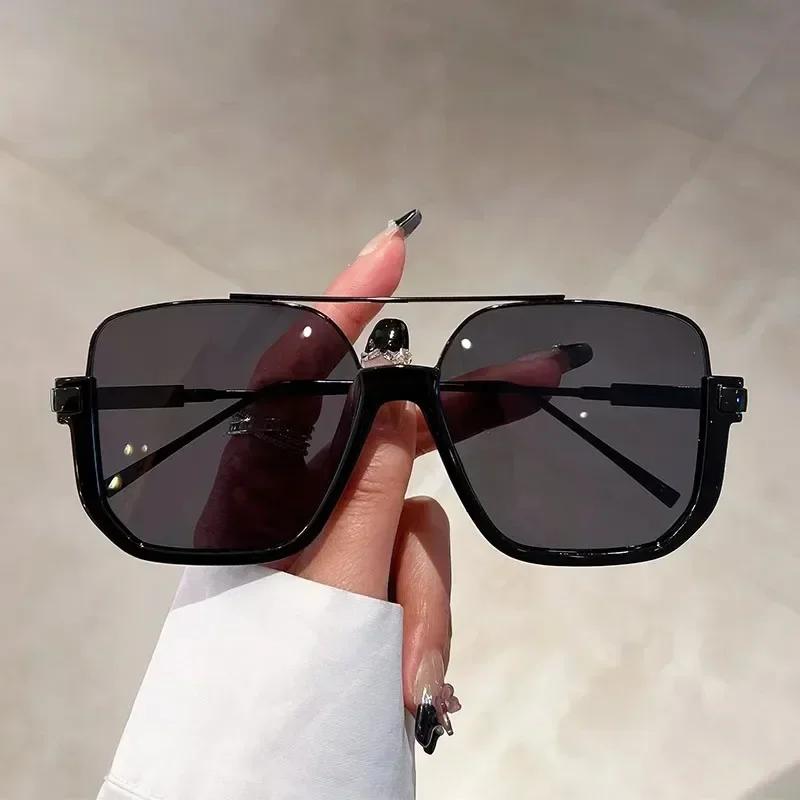 New Vintage Oversized Square Sunglasses UV400 Protection Trendy Brand Design for Men Women