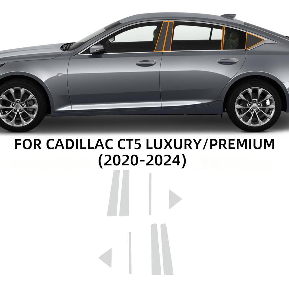 TPU Car Headlight Protective Film For Cadillac CT5 Luxury Base 2020-24 Transport & Smoke Anti-Scratch Auto External Accessories.