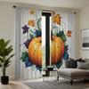 2er Set HD Erntedankfest Mehrfarbiges Blatt Kürbis Vorhang Gelbe Bindung Digital bedruckter Vorhang Wohnkultur Stil Dekorieren liv