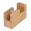 Desktop Tape Dispenser Bamboo Wood Tape Cutter Holder Adhesive Roll Base Stationery Tool