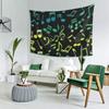 Yellow And Green Music Notes Tapestry Decor Art Aesthetic Tapestries for Living Room Bedroom Home Wall Cloth Wall Hanging
