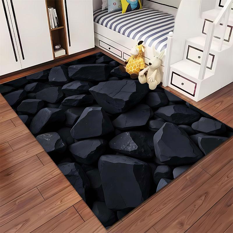 Dark Textured Rock Pattern suitable as a non-slip mat for the living room or bedroom sofa