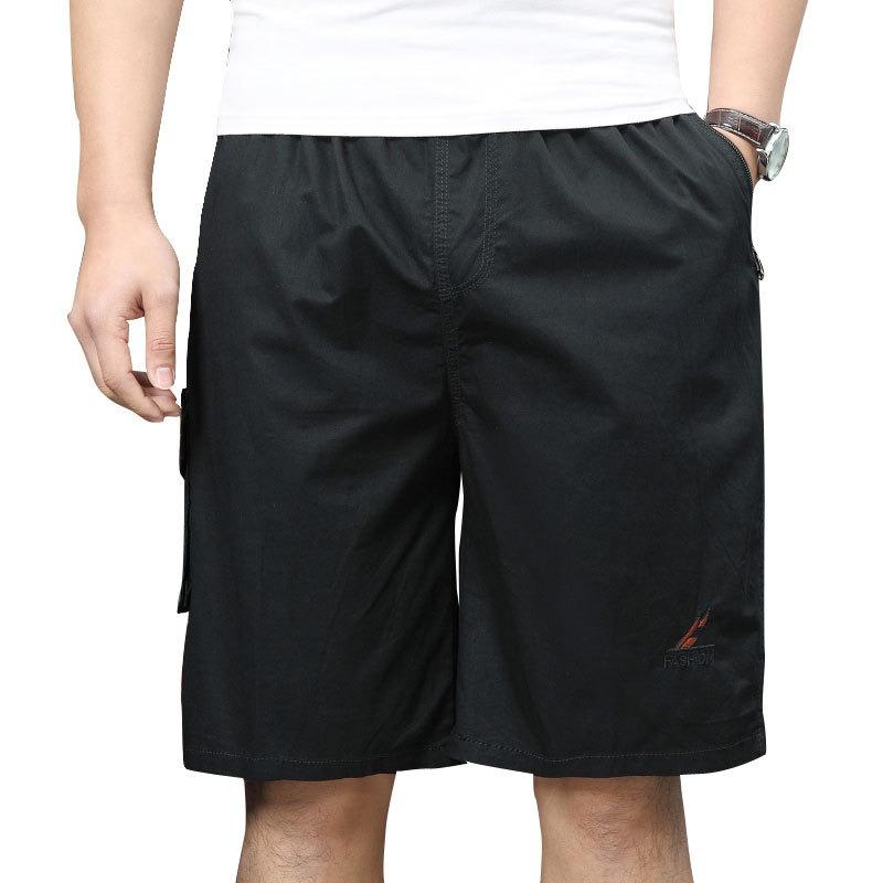Summer Casual Beach Shorts Five-point Pants Loose Plus Men's Lace-up Tooling Shorts