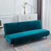 Velvet Armless Sofa Bed Covers Folding Seat Slipcover Modern Futon Stretch Sofa Bed Covers Living Room Elastic Couch Protector