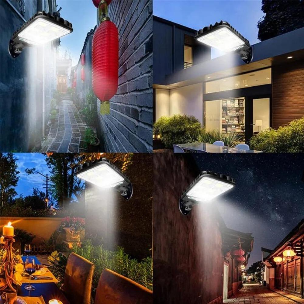 Solar Powered Outdoor Sports Sensor Light, Waterproof Induction Wall Light Strip, 3-mode Courtyard Street Light