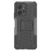 Tyre Pattern Phone Case for Xiaomi Redmi Note 12 4G,PC+TPU Double Layer Shockproof Kickstand Cover