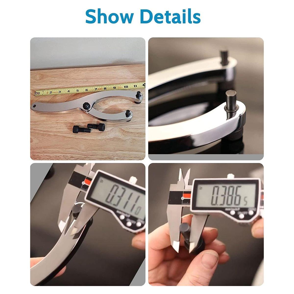 

12-Inch Heavy Gland Nut Wrench with Handle, Adjustable Spanner for Hydraulic Cylinder Glands Under 7 Inches China Mainland