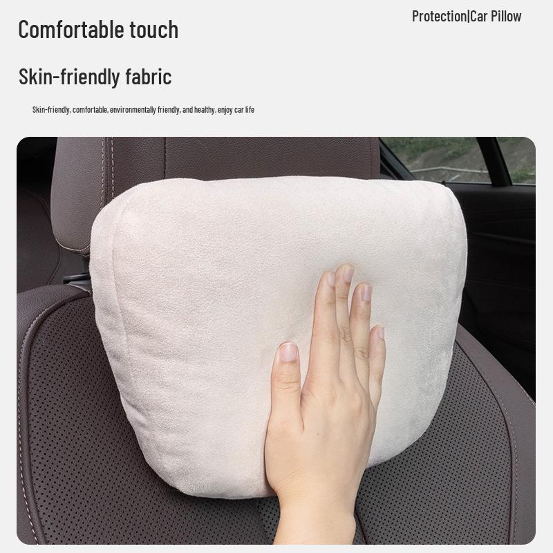 Suede Lumbar Pillow for Maybach: Headrest Cushion and Neck Support.
