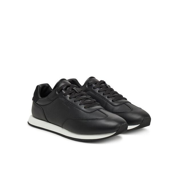 Men's Sneakers Calvin Klein Low Top Lace Up Tmbl Lth Hm0hm01804 Black