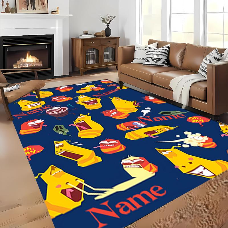 Custom Personalization Larva Area Rug - Perfect For Kitchen, Bathroom,Laundry Room Decor Large Size Available,Gift All Seasons