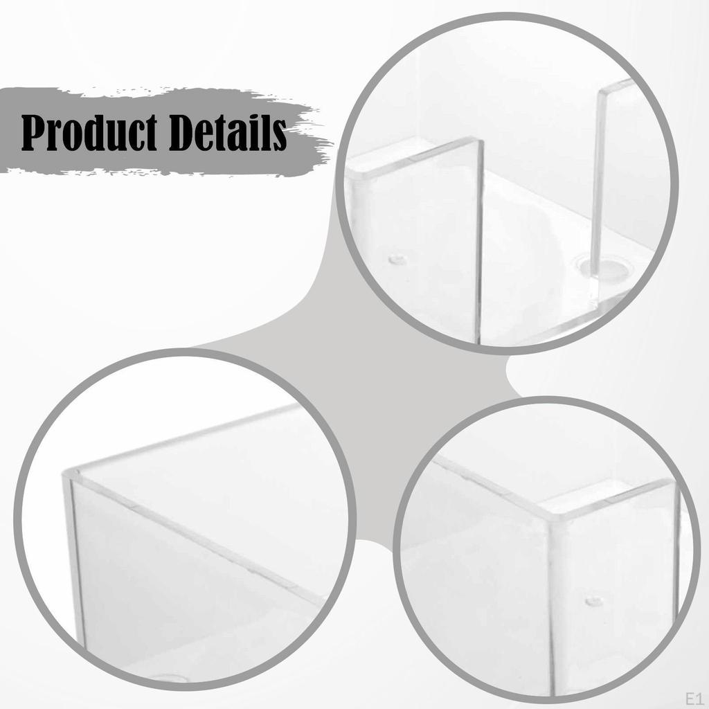 Acrylic Sticky Notes Holder Self Notepad Transparent Case Desk Organizer for Work