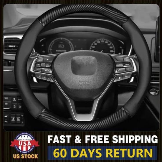 15 Steering Wheel Cover Leather Fit For Honda Civic Accord CR-V US Ship