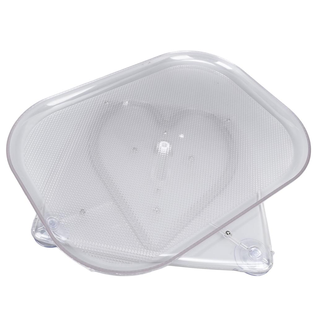 Refrigerator Turntable Organizer Transparent Rectangular Countertop Condiment Storage Rack for Household Kitchen Big