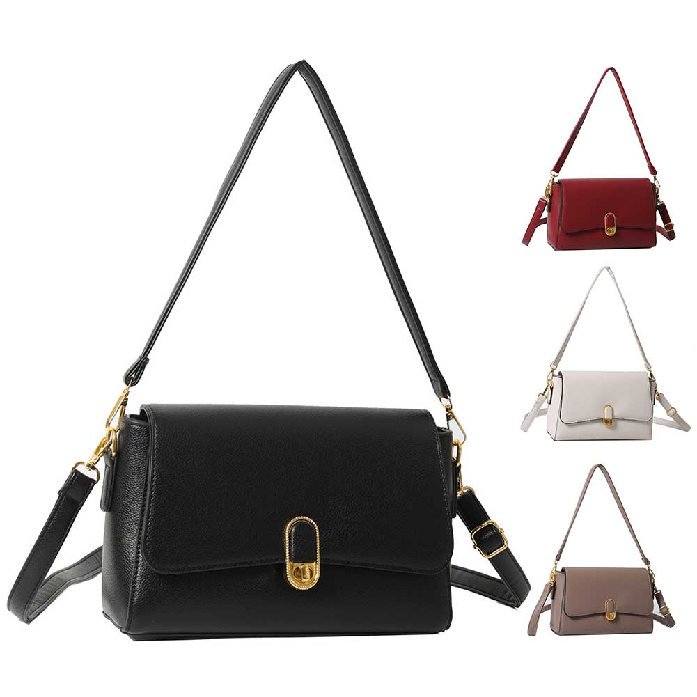 

Женская винтажная сумка через плечо из искусственной кожи, повседневная сумка-саквояж, однотонная универсальная сумка на ремне, женская сумка для отдыха