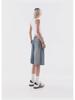Women's Retro Gradient Wide-Leg Jeans - Loose Fit, Summer Casual, Five-Point Style