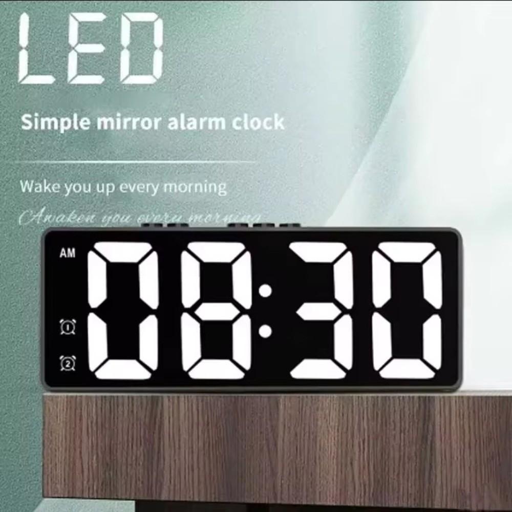 Voice Control Temperature Digital Clock LED Digital Electronic Clock Creative Table Clock  Student