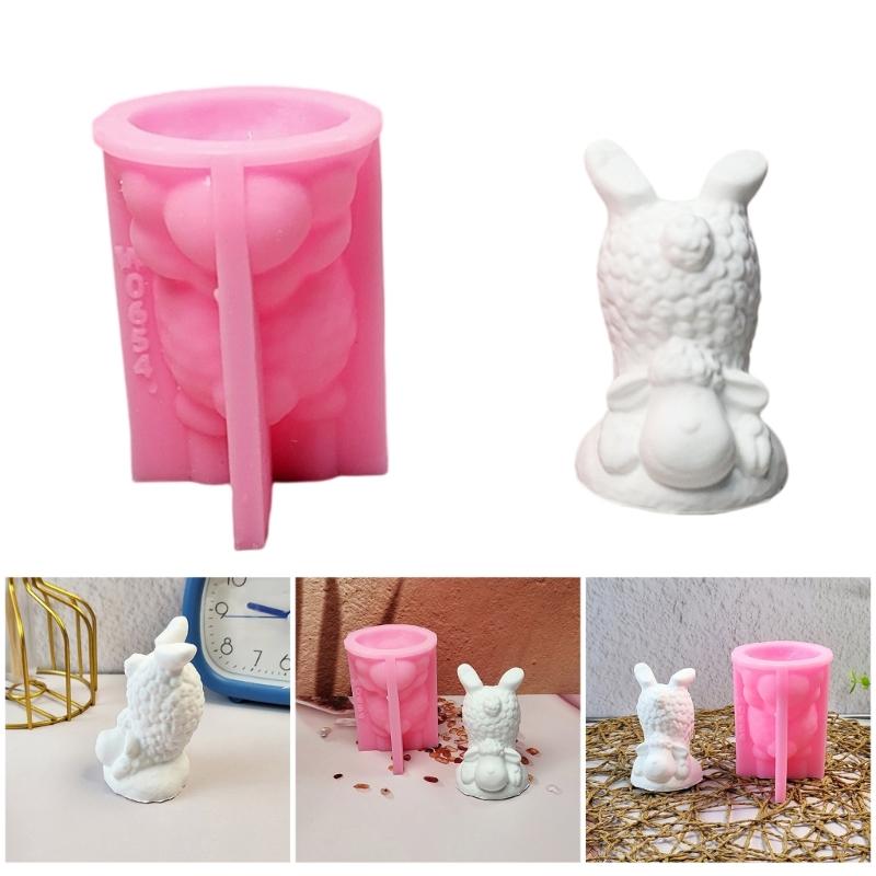 Handmade Silicone Mould Inverted Goat Molds Ornament Molds Animal Molds Casting Molds for Home Table Decorations